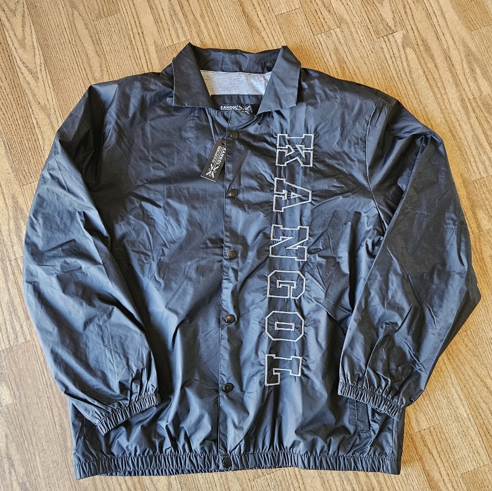 NWT Kangol black windbreaker men's xl